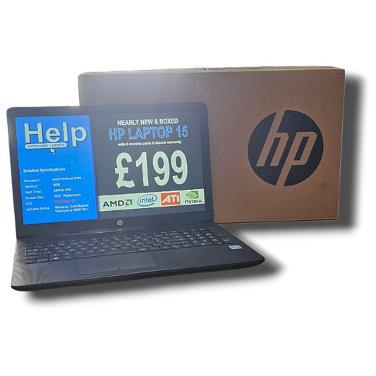 nearly new and boxed hp 15 laptop